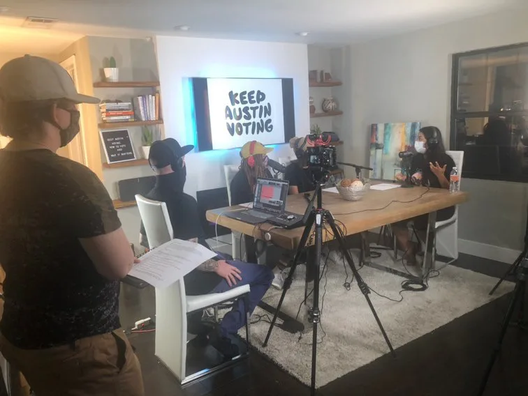 Keep Austin Voting community outreach moment